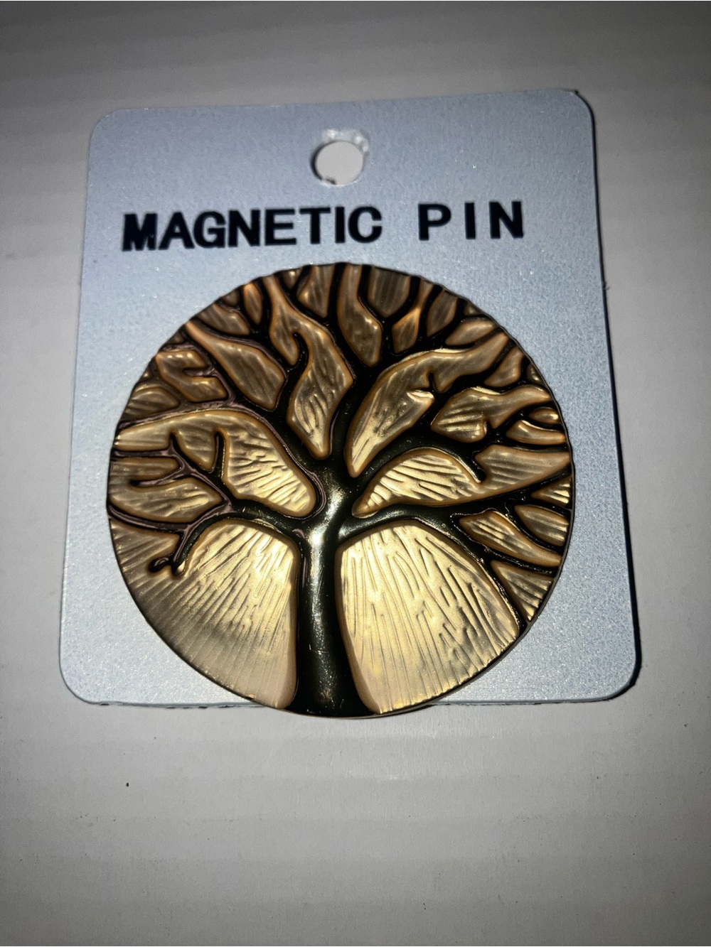 Gold Tree of Life Magnetic Brooch Pin